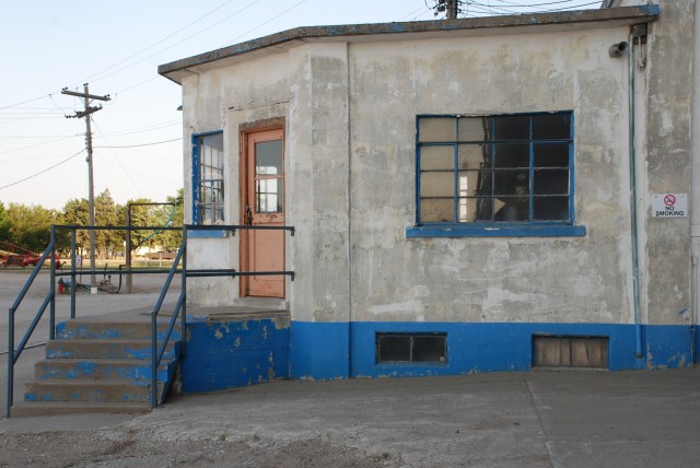 The scale-house at the Farmers Co-op, Daykin, Neb. shows characteristic corner details. Photo by Kristen Cart