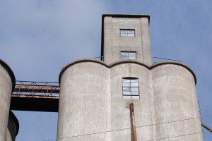 The unusual square head house incorporates stylish details.