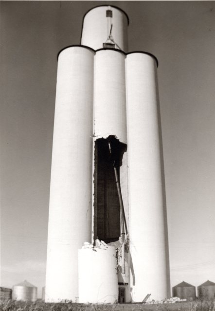 Written on the back of this photo: "This is the Bird City elevator that busted. This is the one Parrish built."