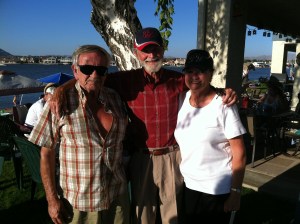 From left, Tim Tillotson, Chuck Tillotson, and La Rose Tillotson Hunt, posing in June 2012 in Victorville, California. 