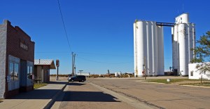 Looking down the crowded streets of Moscow at Tillotson's elevator, far right. Photo by Kristen Cart. 