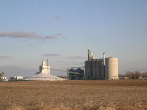 The old house at Tamora, which is just off Route 34 between Utica and Seward. Note the stepped, or partial,  headhouse. The feed mill beside it was kind of a standard blueprint as well and would have been 1950s or 1960s construction. Sisters to it are found in Leigh, Minden, Holdrege, and Beatrice, Neb., and Red Oak and Shenandoah, Iowa.