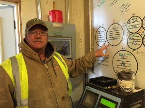 Tim pointed out the bin diagram for the elevator.